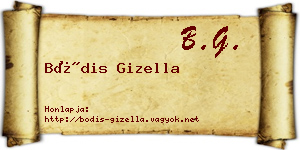 Bódis Gizella névjegykártya