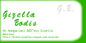 gizella bodis business card